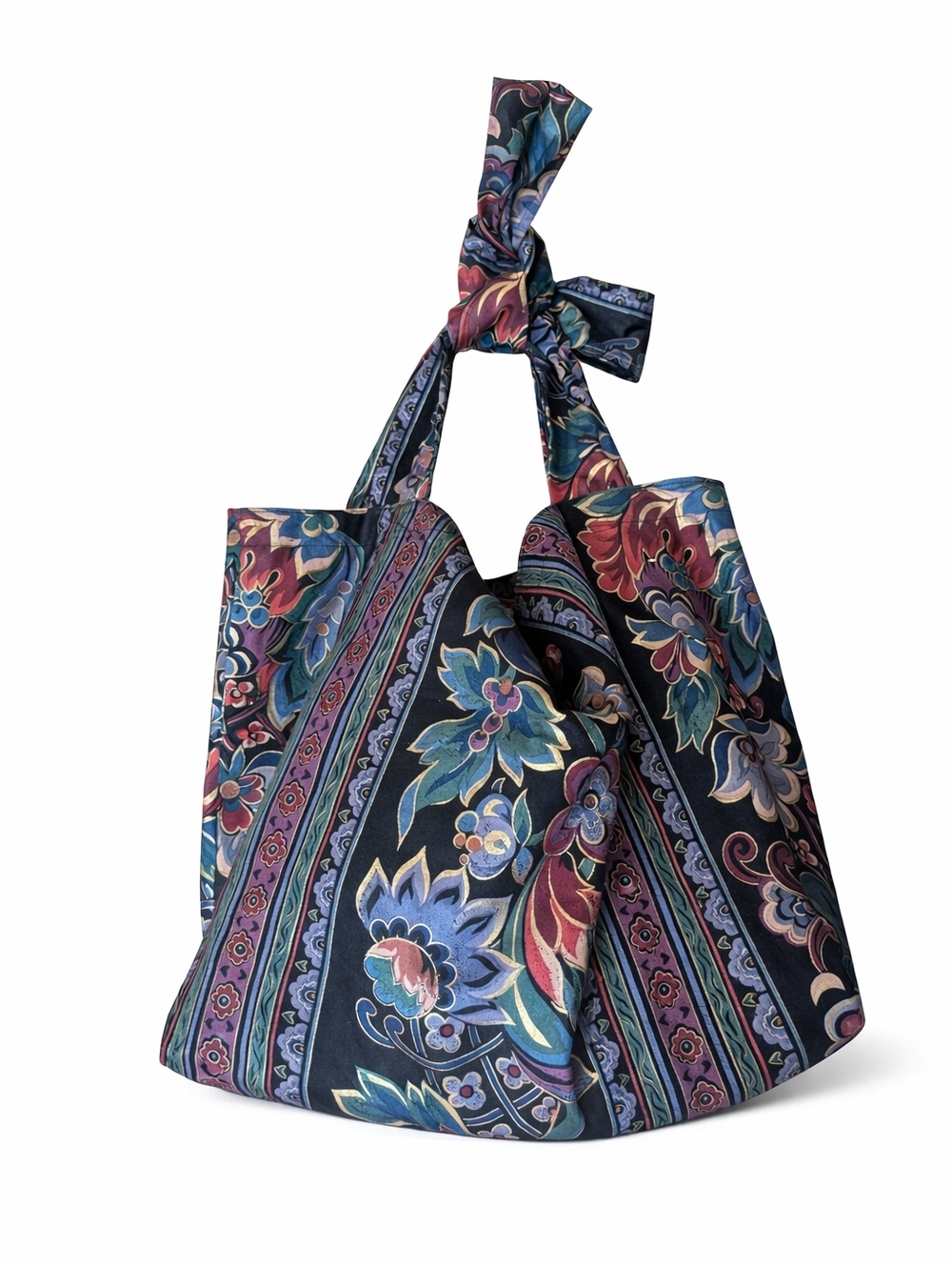 Floral Print Knot Handle Tote Bag in Multicolor - Picture 1 of 5